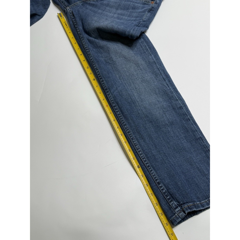 Levi's 505 Mens Size 32x30 Straight Leg Medium Wash Denim Blue Jeans Cotton Flaw - Picture 5 of 16